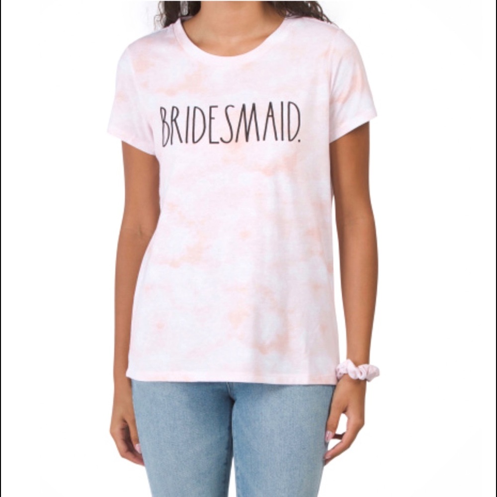 Rae Dunn Bridesmaid T-Shirt with Scrunchie
